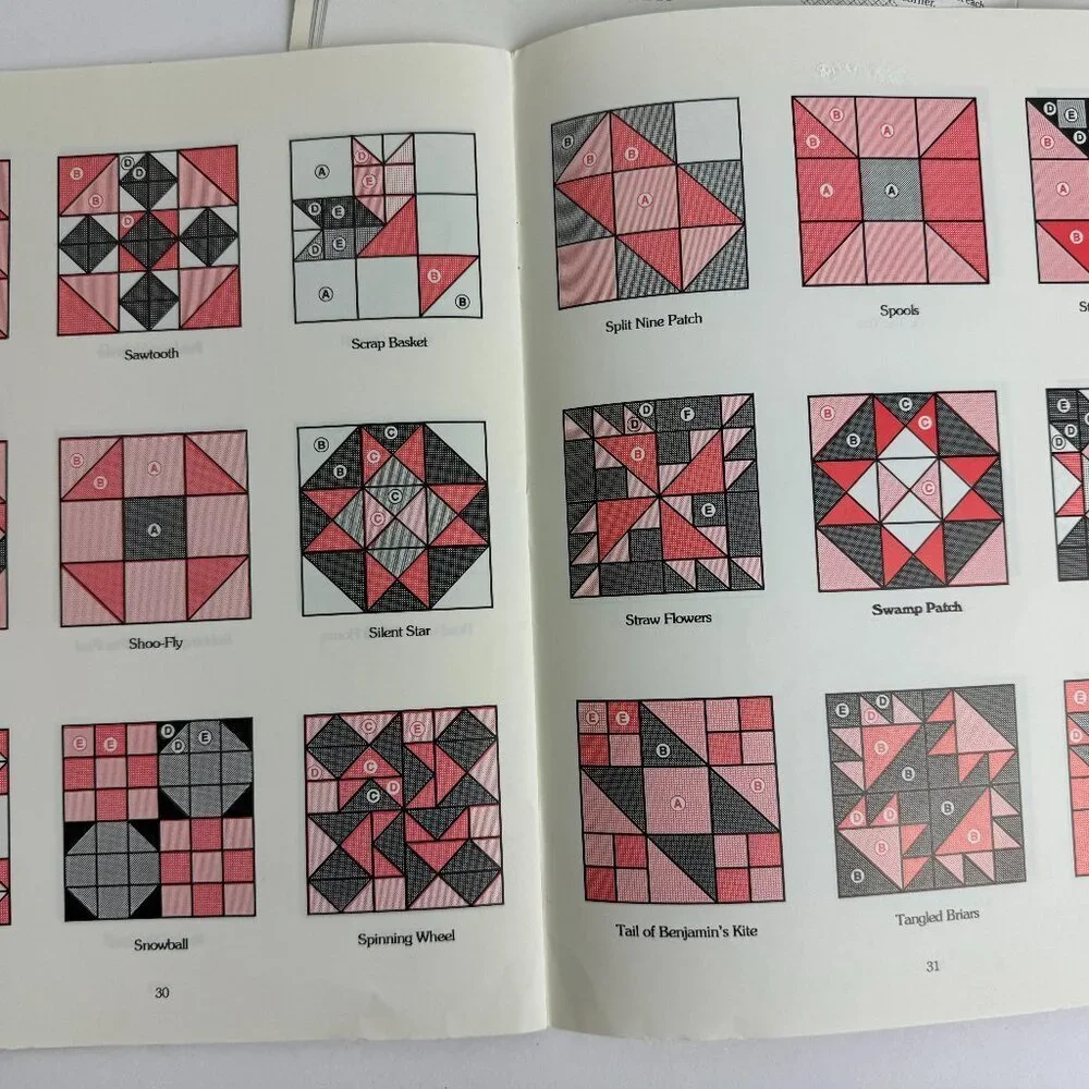 Vintage 2 Books Patchwork Quilt Blocks Rita Weiss Donna Lynn Thomas